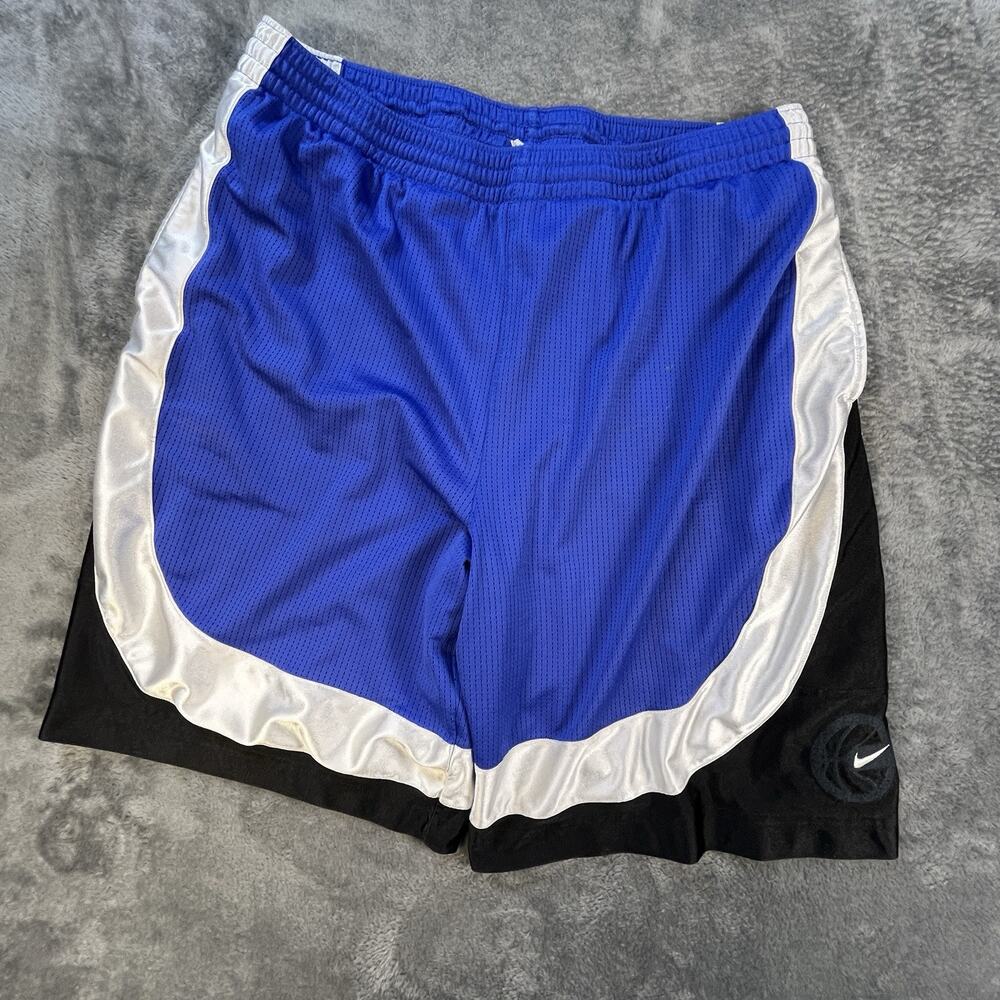 Nike Shorts Mens Large VTG 90s Air Basketball Royal Blue Black White Y2K